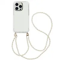 IMoshion Backcover met koord + armband - Parels voor de Apple iPhone 14 Pro - Transparant