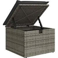 vidaXL 8-delige Loungeset met kussens poly rattan grijs