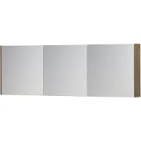 Ink SPK1 Spiegelkast 3 Deuren - 180x60cm - Zuiver Eiken - Spiegels, Spiegelkasten - 8718835102470