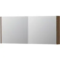 Ink SPK1 Spiegelkast 2 Deuren - 140x60cm - Massief Eiken Chocolate - Spiegels, Spiegelkasten - 8718835101985