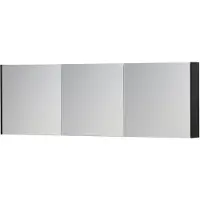 Ink SPK1 Spiegelkast 3 Deuren - 180x60cm - Mat Zwart - Spiegels, Spiegelkasten - 8718835102418