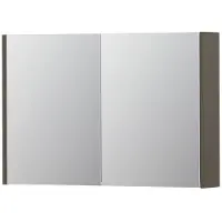 Ink SPK1 Spiegelkast 2 Deuren - 90x60cm - Mat Taupe - Spiegels, Spiegelkasten - 8718835101046