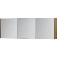 Ink SPK1 Spiegelkast 3 Deuren - 180x60cm - Fineer Natur - Spiegels, Spiegelkasten - 8718835102487
