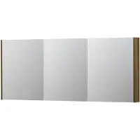 Ink SPK2 Spiegelkast 3 Deuren - 180x74cm - Massief Eiken Ash Grey - Spiegels, Spiegelkasten - 8718835093624