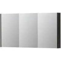 Ink SPK2 Spiegelkast 3 Deuren - 140x74cm - Intens Eiken - Spiegels, Spiegelkasten - 8718835092993