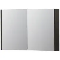 Ink SPK1 Spiegelkast 2 Deuren - 90x60cm - Intens Eiken - Spiegels, Spiegelkasten - 8718835101060