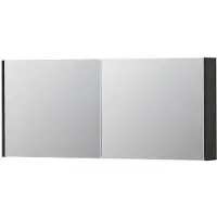 Ink SPK1 Spiegelkast 2 Deuren - 140x60cm - Mat Antraciet - Spiegels, Spiegelkasten - 8718835101862
