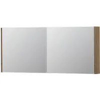 Ink SPK1 Spiegelkast 2 Deuren - 140x60cm - Fineer Ash Grey - Spiegels, Spiegelkasten - 8718835101930