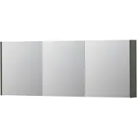Ink SPK1 Spiegelkast 3 Deuren - 160x60cm - Mat Beton Groen - Spiegels, Spiegelkasten - 8718835102241