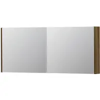 Ink SPK1 Spiegelkast 2 Deuren - 140x60cm - Massief Eiken Ash Grey - Spiegels, Spiegelkasten - 8718835101978