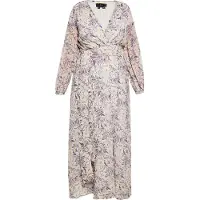 Faina Jurk geel / lila / wit