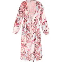 IZIA Kimono beige / lichtblauw / bruin / pink