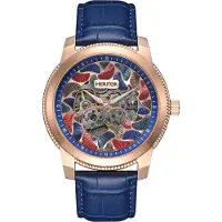 Heritor Automatic Heritor automatisch Emmanuel semi-skelet lederen bandhorloge