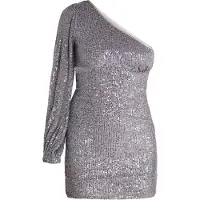 Faina Cocktailjurk 'Imane' zilvergrijs