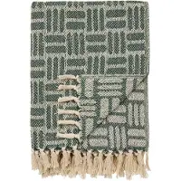 House Nordic Plaid Adana | katoen groen 130x180 cm plaids | NADUVI
