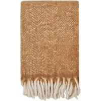 House Nordic Plaid Carmel | wol bruin 130x170 cm plaids | NADUVI