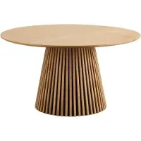 Ebuy24 - Eettafel Naturel Eiken - 140x140x75cm - Osaka