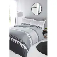 So Soft dekbedovertrek Chicago grijs - microvezel - Lits-jumeaux (230x220 + 2st 50x75 cm)