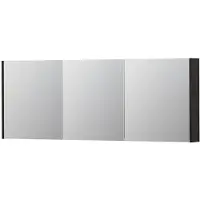 Ink SPK1 Spiegelkast 3 Deuren - 160x60cm - Houtskool Eiken - Spiegels, Spiegelkasten - 8718835102012