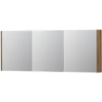Ink SPK1 Spiegelkast 3 Deuren - 160x60cm - Massief Eiken Aqua - Spiegels, Spiegelkasten - 8718835102173