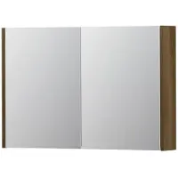 Ink SPK1 Spiegelkast 2 Deuren - 90x60cm - Massief Eiken Ash Grey - Spiegels, Spiegelkasten - 8718835101138