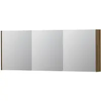 Ink SPK1 Spiegelkast 3 Deuren - 160x60cm - Massief Eiken Ash Grey - Spiegels, Spiegelkasten - 8718835102258