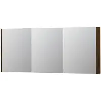Ink SPK2 Spiegelkast 3 Deuren - 180x74cm - Koper Eiken - Spiegels, Spiegelkasten - 8718835093532