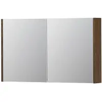 Ink SPK1 Spiegelkast 2 Deuren - 100x60cm - Massief Eiken Chocolate - Spiegels, Spiegelkasten - 8718835101428