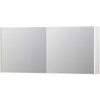 Ink SPK1 Spiegelkast 2 Deuren - 140x60cm - Hoogglans Wit - Spiegels, Spiegelkasten - 8718835101824