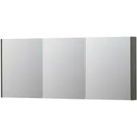 Ink SPK2 Spiegelkast 3 Deuren - 180x74cm - Mat Beton Groen - Spiegels, Spiegelkasten - 8718835093617