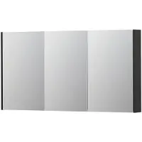 Ink SPK2 Spiegelkast 3 Deuren - 140x74cm - Mat Antraciet - Spiegels, Spiegelkasten - 8718835092825