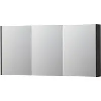 Ink SPK2 Spiegelkast 3 Deuren - 160x74cm - Houtskool Eiken - Spiegels, Spiegelkasten - 8718835093235