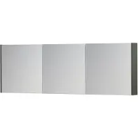 Ink SPK1 Spiegelkast 3 Deuren - 180x60cm - Mat Beton Groen - Spiegels, Spiegelkasten - 8718835102524