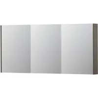 Ink SPK2 Spiegelkast 3 Deuren - 160x74cm - Mat Taupe - Spiegels, Spiegelkasten - 8718835093129