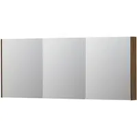 Ink SPK2 Spiegelkast 3 Deuren - 180x74cm - Massief Eiken Chocolate - Spiegels, Spiegelkasten - 8718835093631
