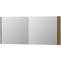 Ink SPK1 Spiegelkast 2 Deuren - 140x60cm - Massief Eiken Aqua - Spiegels, Spiegelkasten - 8718835101893