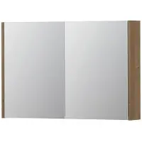 Ink SPK1 Spiegelkast 2 Deuren - 90x60cm - Fineer Ash Grey - Spiegels, Spiegelkasten - 8718835101091