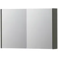 Ink SPK1 Spiegelkast 2 Deuren - 90x60cm - Mat Beton Groen - Spiegels, Spiegelkasten - 8718835101121