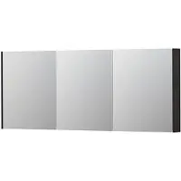 Ink SPK2 Spiegelkast 3 Deuren - 180x74cm - Houtskool Eiken - Spiegels, Spiegelkasten - 8718835093518