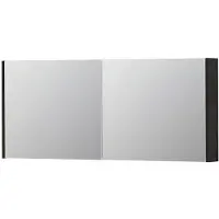 Ink SPK1 Spiegelkast 2 Deuren - 140x60cm - Houtskool Eiken - Spiegels, Spiegelkasten - 8718835101732