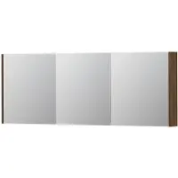 Ink SPK1 Spiegelkast 3 Deuren - 160x60cm - Massief Eiken Chocolate - Spiegels, Spiegelkasten - 8718835102265