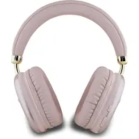 GUESS Bluetooth Stereo Koptelefoon - Saffiano Triangle Logo - Roze