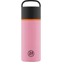 24Bottles Drinkfles 'Spin' pink / zwart