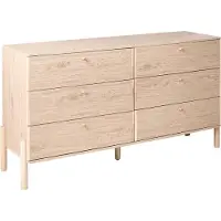 Beliani COLLINS - Ladekast 6 lades - Lichtbruin - Vezelplaat