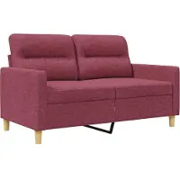 vidaXL Tweezitsbank 120 cm stof wijnrood
