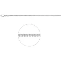 GLAMS ketting vossestaart 2,5 mm 45 cm - Zilver