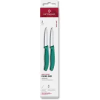 Victorinox Swiss Classic 6.7604.2C1 Straight, Green, set van 2 groentemesjes, 8 cm