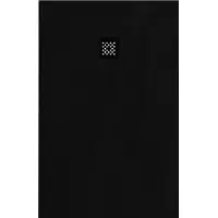 Brauer Douchebak Asteroid 90x140 incl. antislip en antibacterieel mineraalmarmer mat zwart