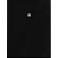 Brauer Douchebak Asteroid 90x120cm incl. antislip en antibacterieel mineraalmarmer mat zwart