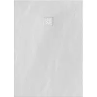 Brauer Douchebak Asteroid 100x140cm incl. antislip en antibacterieel mineraalmarmer mat wit